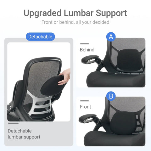 Beefy 400 Lb Heavy Duty Office Chair With 5 Inch Thick Seat Ergonomic Desk Chair Adjustable lumbar support demo