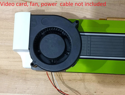 Top Shelf Graphic Card Blower Shroud Conversion Kit For Server Gpu Boards Includes Heavy Duty Steel Screws and Hex Driver for 97X33 mm rings mounted on GPU.