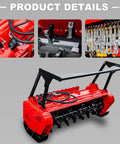 60 Inch Hydraulic Forestry Mulcher Attachment For Skid Steer Loaders, Beefed Up Heavy Duty Land Clearing Tool For Brush Cutting