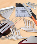 Guitar Luthier Tool Set With Fret Crowning File Radius Gauges Feeler Gauges Needle File String Action Ruler And Fingerboard Guards