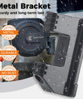 Metal bracket and Retractable Garden Hose Reel One Half Inch By One Hundred Feet Built Tough Heavy Duty with lock in rain