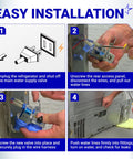 MJX41178908 Refrigerator Water Inlet Valve Replacement Fits LG And Kenmore Refrigerators installation steps