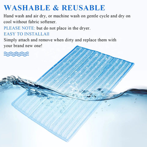 Washable Steam Mop Pads Replacement For Haan SI 40 SI 70 SI 35 Steamers Reusable Microfiber Pads submerged in water