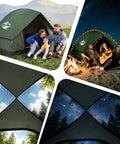 2 To 3 Person Camping Tent With Rainfly Waterproof And Windproof Dome Shelter Easy Setup And Portable Double Layer Outdoor Tent For Backpacking Backyard Adventures Hiking And Quick Trips in forest green with family camping