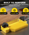 Heavy Duty Universal Featherboard For Table Saw Woodworking grips like an iron, showing strong build and anti-slip grip design.