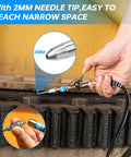 Using Upgraded 0.53 Inch Grease Gun Coupler Kit With Locking And Leakproof 12000 PSI Tip to lubricate a machine fitting