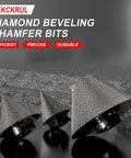 Diamond Beveling Chamfer Bit With M14 Hex Shank For Tile Marble Granite Porcelain 1 3 8 Inch Hole Enlarger And Edge Polisher