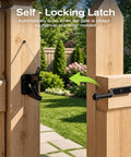 Anti Sag Gate Kit For Wooden Fence, Heavy Duty Gate Hardware With Welded Hinges, Corner Braces, Self Locking Latch, No Sag Fence Gate System For Outdoor Use on wooden gate