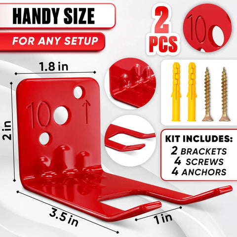 Heavy Duty Fire Extinguisher Wall Mount Bracket 2 Pack Solid Steel Holder With Secure Grip Keeps Your Safety Gear Locked Down And Ready When You Need It