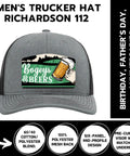 Funny Bogeys And Beers Golf Hat For Men With A Classic Trucker Look featuring humorous bogey beer patch for laughs on the course.