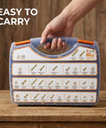 Carrying case of 1004 Piece Beefy Grade 8 Nuts And Bolts Kit With SAE Sizes Quarter Inch by Twenty Tpi for truck installations.