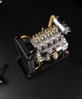 Boss Mini Diesel Engine Model Kit With Real Working OHV Four Cylinder Mechanism metal engine model with pipes and cooling fins.