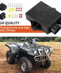 CDI Box Kit for Yamaha Grizzly 600 YFM 600 2000 2001 shown with connectors, ideal for ATV ignition timing restoration and performance.