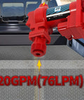 Ultra Durable 12 Volt 20 GPM Explosion Proof Fuel Transfer Pump For Gasoline Diesel on metal surface showcasing 20GPM flow rate.