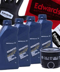 BMW Motorrad Oil Change Kit For R1200 And R1250 Series 2013 To 2024 showing oil bottles, filter, gloves, towel, and funnel