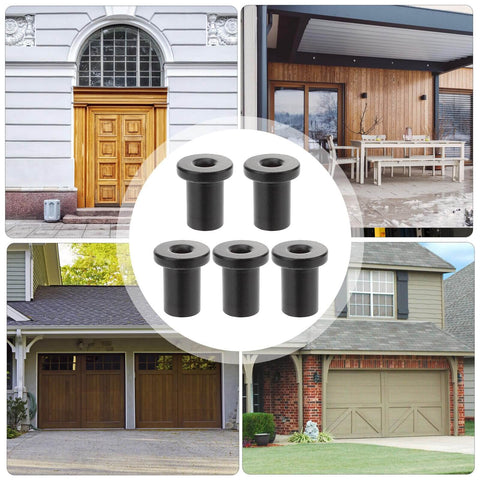 Image of Five Pack Sliding Barn Door Spacers Track Wall Mount Replacement Kit Black Connectors for hardware installation