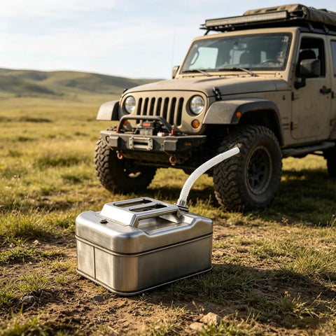 Heavy Duty 304 Stainless Steel Water Storage Canister 10 Liter Liquid Container No Spill Leakproof Durable for outdoor use