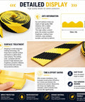 Ultra Thick Jumbo Wave Wall Guard With 60 Percent Rubber Heavy Duty Shock Absorbing Foam Bumper Padding for collision protection.
