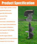 Gas Powered Post Hole Digger With 173cc Engine, 9HP Earth Auger, shown with specifications on grass background