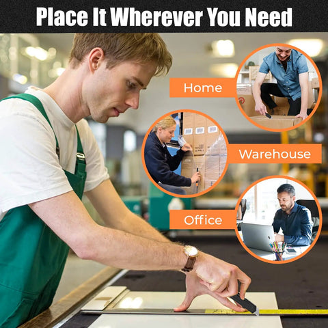 Man using 24 Pack Box Cutters With 18mm Snap Off Pro Grade Blades in warehouse, with home and office uses shown