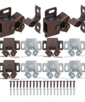 Double Ball Catch Cabinet Door Latches Set With Heavy Duty Iron Hardware And Strong Locking Mechanism shown in various angles