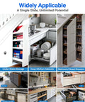 Heavy Duty Bottom Mount Drawer Slides With 265 Lb Full Extension Cold Rolled Steel Ball Bearing Rails For 16 To 40 Inch Cabinets Under Stair Storage Pantry And RV Applications Deep Drawers 1 Pair 24 Inch for under-stairs, kitchen, closet, garage, RV