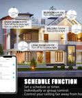 Image showing the scheduling function of DC Reversible Outdoor Smart Ceiling Fan With 10 Speeds And Dimmable Multicolor Lights, 45 Inch White.