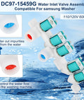 Samsung Washer Water Inlet Valve Assembly Upgrade That Stops Leaks Easy Install Durable ABS five solenoid valves
