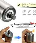 Beefy Stainless Steel Conveyor Roller 1.5 Inch Diameter 16 Inch Length Heavy Duty Gravity Transmission Replacement For Conveyor Systems In Warehouses Woodworking Tables Kayaks And Docks with precision bearings and easy installation instructions.