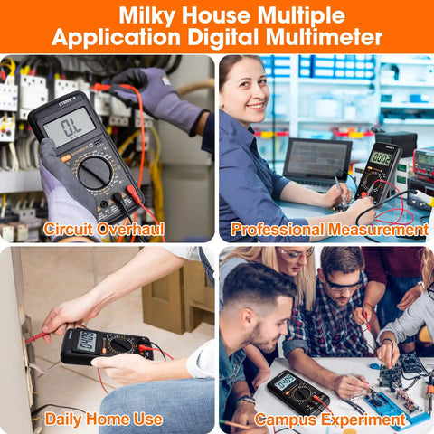 Pocket Clamp Multimeter Kit With Backlit LCD For Home DIYers And Automotive Use, Digital Volt Amp Ohm Tester, AC DC Voltage Diode Checker, 2023 Upgraded Materials And Design, Compact Handy Meter For Quick Readings
