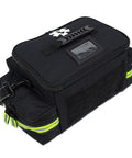 Mid Sized First Responder EMT Bag Fully Stocked With 200 Plus BLS Supplies Black Field Ready Emergency Medical Kit For Real World Medical Emergencies Everywhere, black
