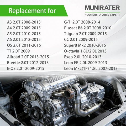 Engine compatibility list for Timing Chain Kit Replacement For 2008 To 2015 VW Golf MK5 MK6 Passat A4 EA888 1.8L 2.0T