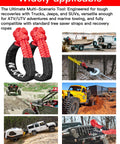 Soft Shackle Recovery Tow Connector One Half Inch By Twenty Two Inch UHMWPE With Protective Sleeves in various off-road scenarios