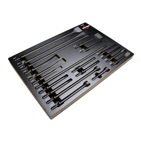 20-Piece Pneumatic Tool Set With Black Oxide Finish, Pro-Grade Precision Fit Tools, .401 Shank Size, Foam Drawer Block, USA Made