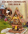 Cuckoo Clock 3D Wooden Puzzle Kit For Adults Mechanical DIY Clock Model Building Set, Dope Home Decor Gift For Women And Men