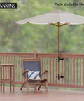 Heavy Duty Patio Umbrella Holder For Deck Railing Adjustable Clamp Mount Base For Balcony Outdoor Umbrella Stand