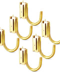 Six-pack of 2 Inch E Track J Hooks Heavy Duty Tie Down Accessories For Trucks Trailers Garages Vans Warehouses And Workshops Galvanized Steel