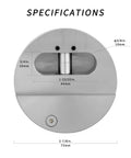 Specifications of Stainless Steel Puck Lock Beefy Heavy Duty High Security Padlock With Hidden Shackle Two Seven Eighths Inch Wide