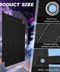 Heavy Duty 2 Pack Sound Dampening Blankets 48x80 Inches With Steel Grommets 850 GSM displayed with grommets and hanging straps.