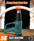 Dual Temp Heat Gun With 572F And 1112F Settings, Fast Heat, bending a pipe with overheat protection, pro grade tool