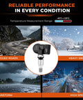 TPMS Sensor Kit For Honda And Acura Cars With 315MHz And 433MHz Dual Protocol Plug And Play Replacement Fits Odyssey CRV Pilot Civic Accord Element Integra And More For Easy Reliable Tire Pressure Monitoring, temperature range -40°C to +125°C