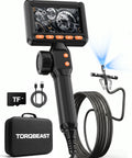 Ultra Slim 0.24 Inch Borescope With 210 Degree Dual Lens, 1080P Endoscope Camera, Built In Light, IP67 Waterproof 5FT Snake Inspection Cam For Automotive Engine And Industrial Use, TF Card Included, with display, cable, and case