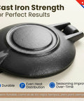 Traditional Cuban Sandwich Press Disquera De Pan Cubano 15 Inch Heavy Duty Cast Iron Grill showing durable cast iron design.