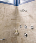 Mosaic Brushed Nickel Round Body Spray With Three And One Quarter Inch Spray Head, Single Function Shower Spray, Valve Required, TS1322BN For A Slick Modern Bathroom Upgrade Now in tiled shower