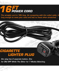 16ft power cord with plug for Double Sided 30 LED Strobe Light Bar With Ultra Bright Amber And White Emergency Beacon Magnetic Roof Mount