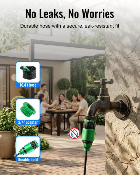 Magnetic Outdoor Misting Fan Kit Transform Any Fan Into An Instant Cooling System With magnetic base and 16.4 ft misting line