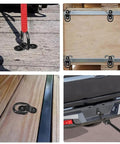 24 Pack Heavy Duty D Rings Tie Down Anchors for secure lashing on truck beds and trailers with swiveling mounts.