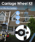 Roofing Hoist Carriage Wheel Kit For TP250 TP400 And LH200 LH2000 Elevators Replaces Part 90040 with installation diagram