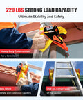 Roof Ladder Stabilizer Hook For Gutter With Slide Lock Instantly Secures Ladders In 5 Seconds Preventing Shifts And Falls