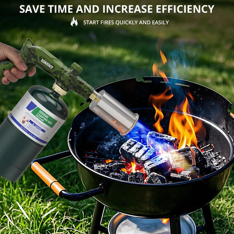 Powerful Propane Torch For Searing Sous Vide Campfire Starters BBQ And Outdoor Welding Adjustable Flame Camouflage Finish
